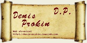 Denis Prokin vizit kartica